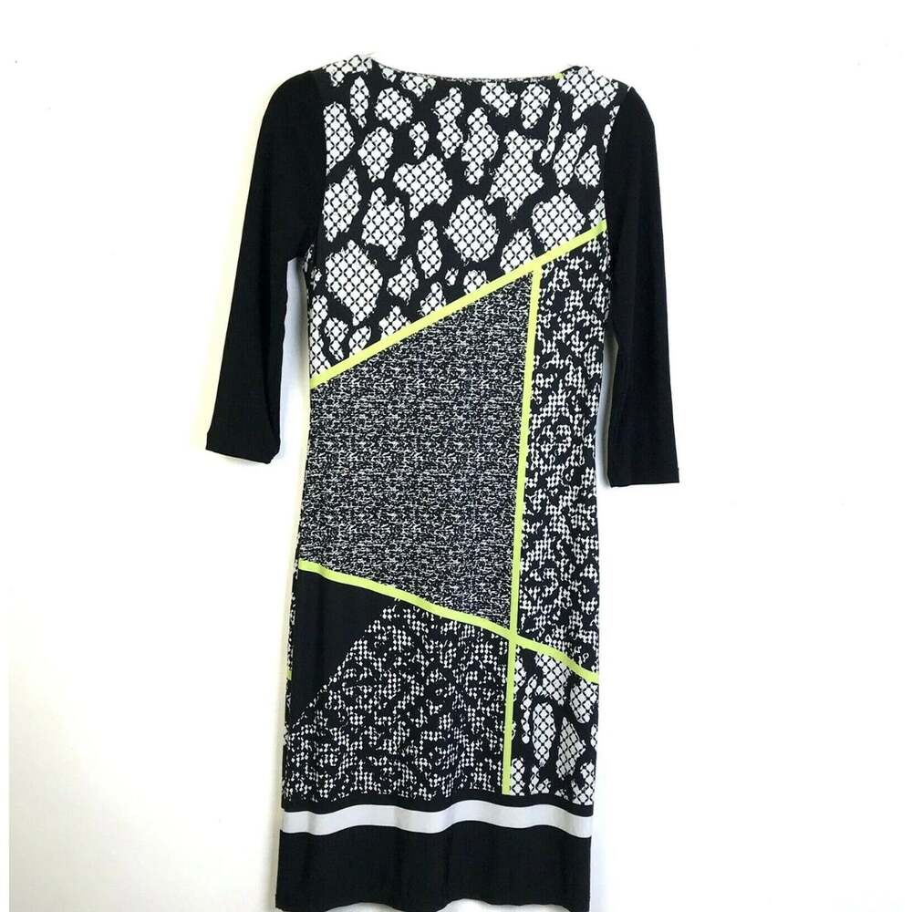 Tribal Dress Women's Small Black White Knit Snakeskin Graphic Night Out Goth